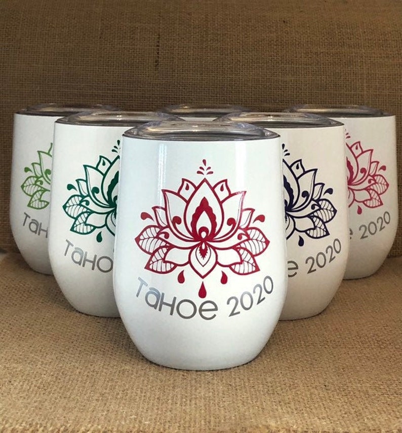 Personalized Custom Designed One-of-A-Kind Insulated Wine Tumblers with Lid 2-Sided Design