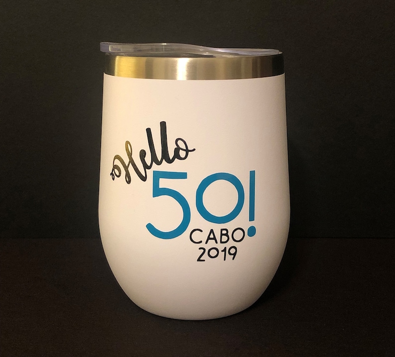Personalized Custom Designed One-of-A-Kind Insulated Wine Tumblers with Lid 2-Sided Design