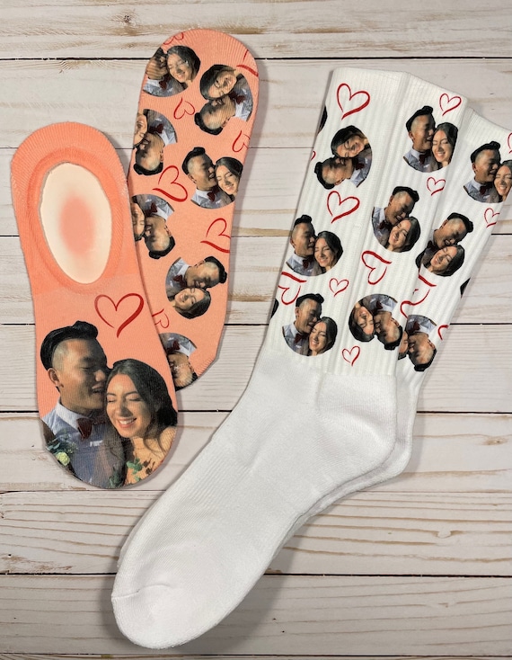 Calcetines fotográficos / Calcetines personalizados / Calcetines con  imágenes / Calcetines fotográficos personalizados / Calcetines con fotos /  Regalo de pareja / Regalo de compromiso / San Valentín -  España