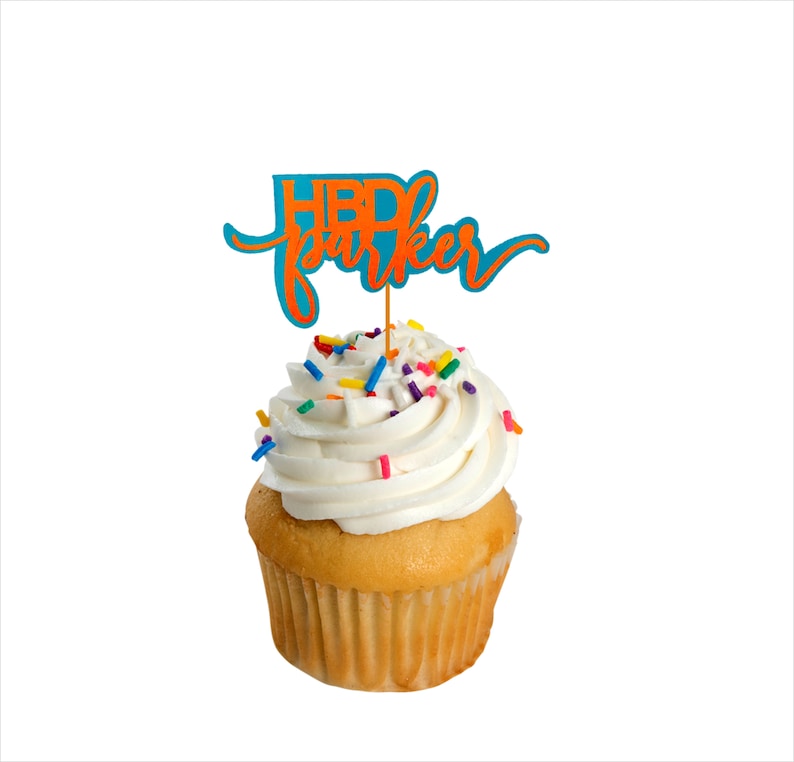 Personalized Cupcake Toppers/Picks Custom Designed for Birthdays, Graduations, Any Special Occasion Sold in Bundles of 6 image 3