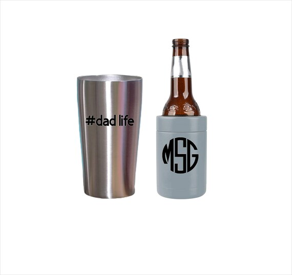 Personalized Stainless Steel Pint Glasses Insulated Can Coolers