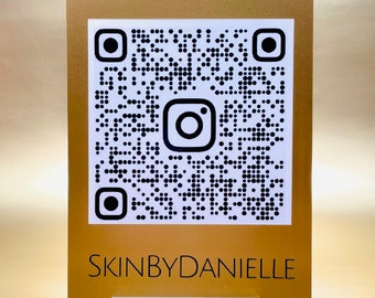 Wall Hanging QR Code Business Sign | Instagram | Yelp | PayPal | Venmo | Cash App | Apple Pay | Google | Acrylic Sign