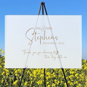 Acrylic Wedding Sign, Wedding Welcome Sign, Couples Wedding Sign, Welcome Party Sign, Acrylic Party Signage, Acrylic Signage
