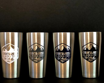 Custom Designed, Personalized, One-of-A-Kind Insulated Pint Glasses