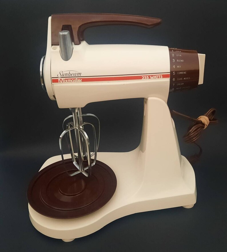 Sunbeam Mixmaster Mixer With Beaters Vintage Etsy