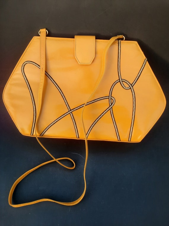 Super Cute Yellow Bally Purse Bag Made in Italy Un