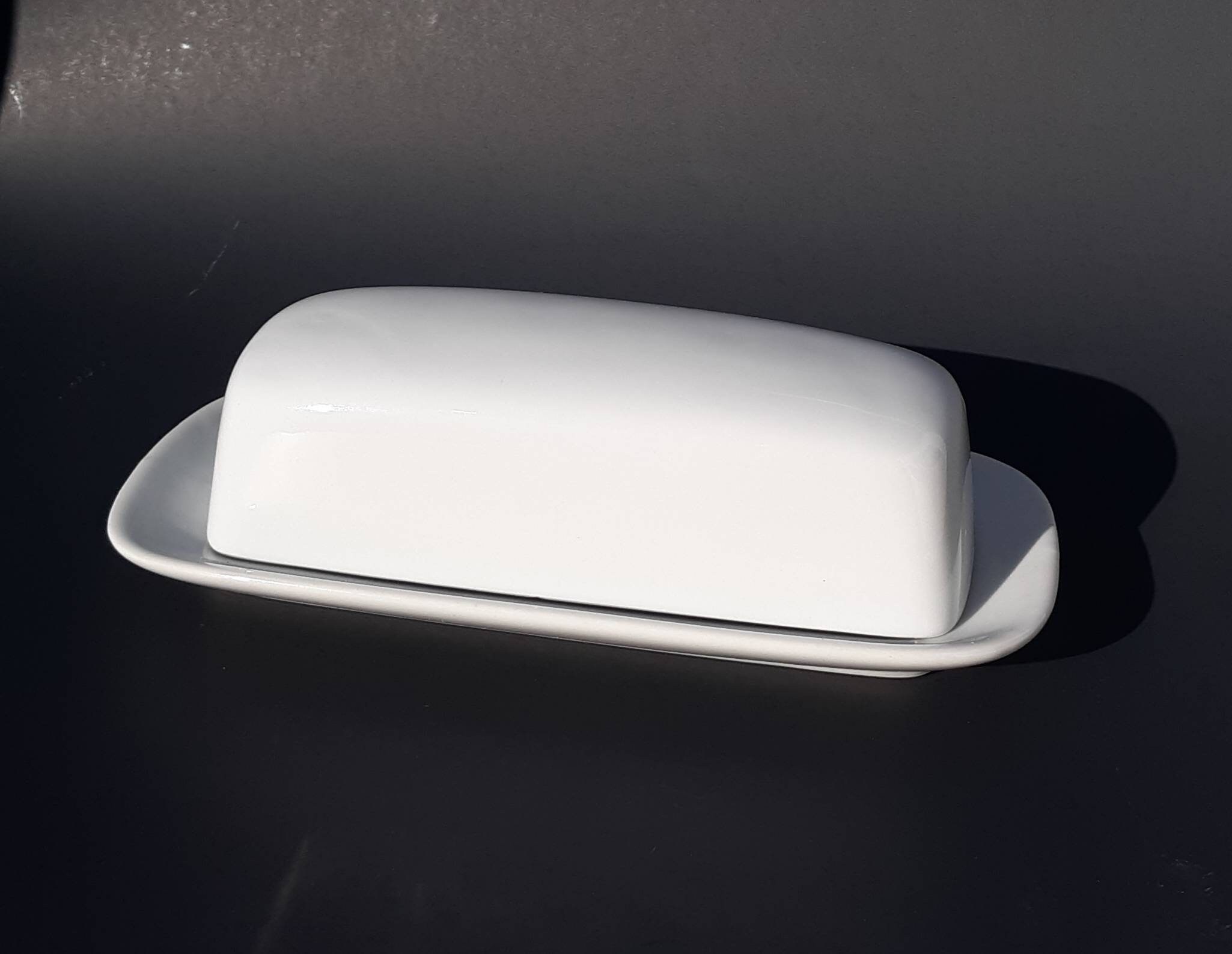 Butter Dish White Vintage 2 Pieces Unbranded Etsy New Zealand