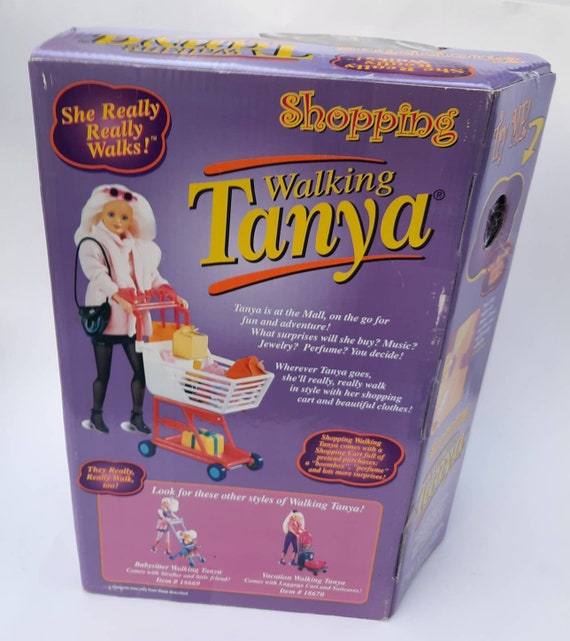 Walking Tanya Barbie With Shopping Cart in Box Vintage Etsy Hong
