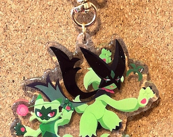 Flora Cat Family Glitter Charm
