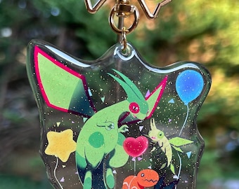 Flytrap Family Glitter Charm