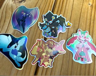 VOL2. Holo Vinyl Pocket Monster Stickers BIG(3~3.5 inches)
