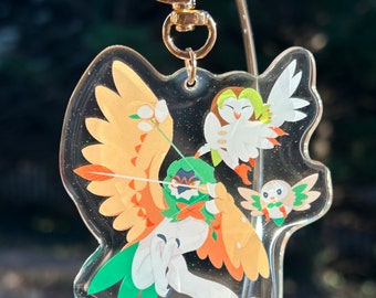 Rowl Family Glitter Charm