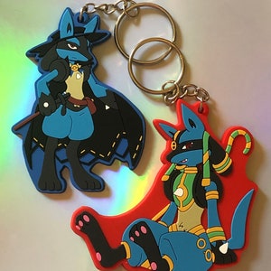 Costumed Lucario PVC Keychains