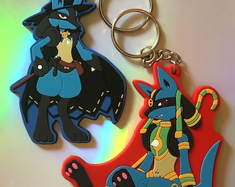 Costumed Anubis Fighter PVC Keychains