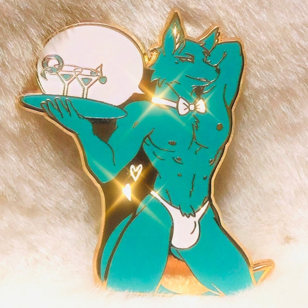 Juicy! Wolf Pinup Enamel Pin 2in (Restocked!)