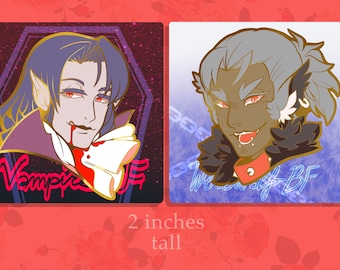 Monster BF Enamel Pins 2in