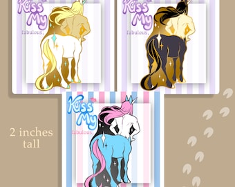 Centaur Butt Enamel Pins 2in