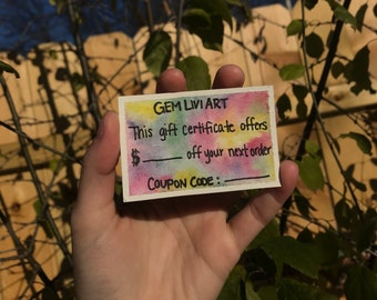 Gift Certificates!
