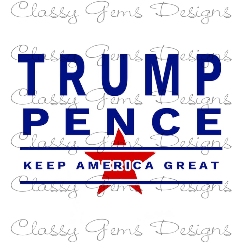 digital download *Trump Pence Keep America Great tshirt graphic with transparent background*instant download