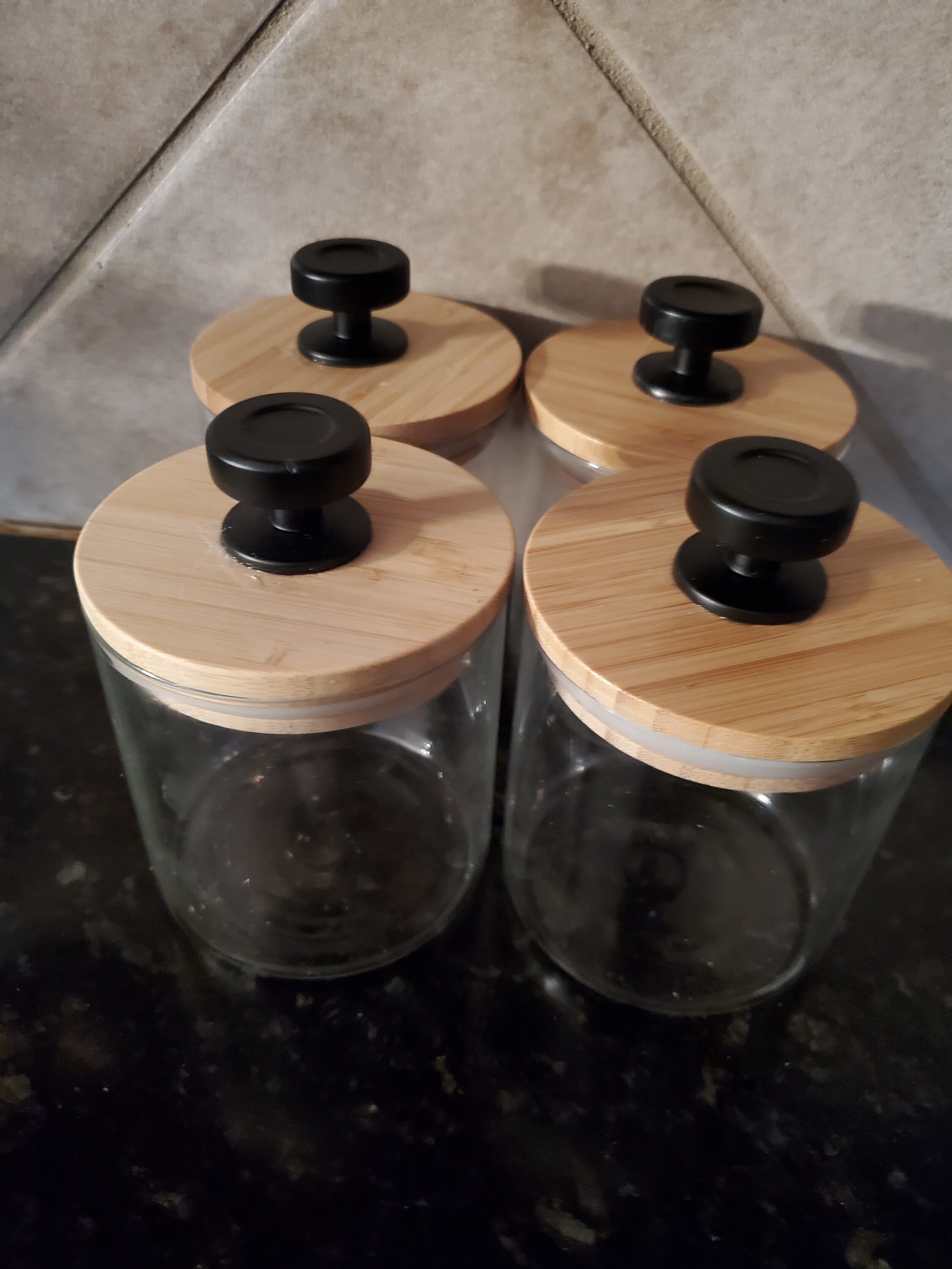 Crutello 20 Pack 4 Oz Spice Jars with Black Bamboo Lids for Spices, Ho -  crutello