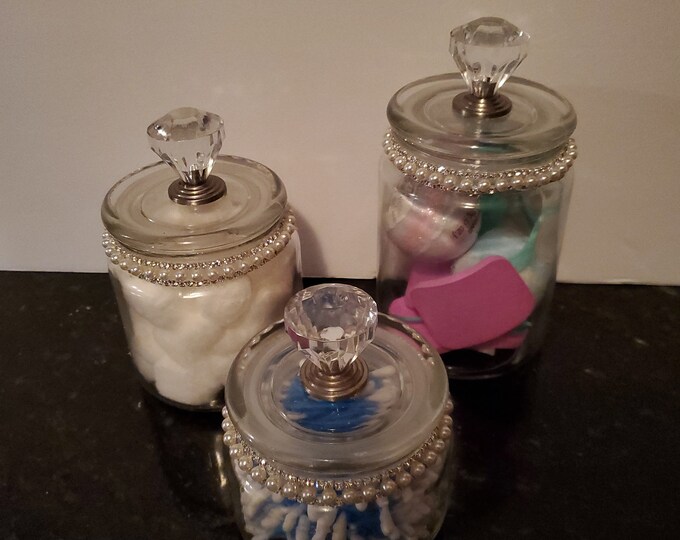 Bathroom Set3piece Crystal Glass Bathroom Setliquid Soap Etsy