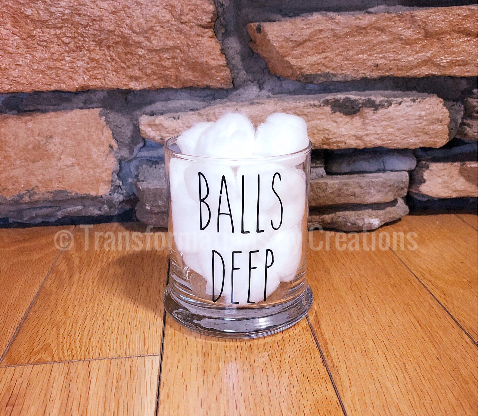 Balls Deep Cotton Balls Holder Bathroom Decor Funny Bathroom Etsy