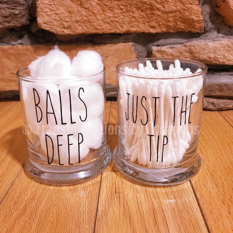 Just the tip qtip holder Balls Deep cotton ball holder 2 Etsy