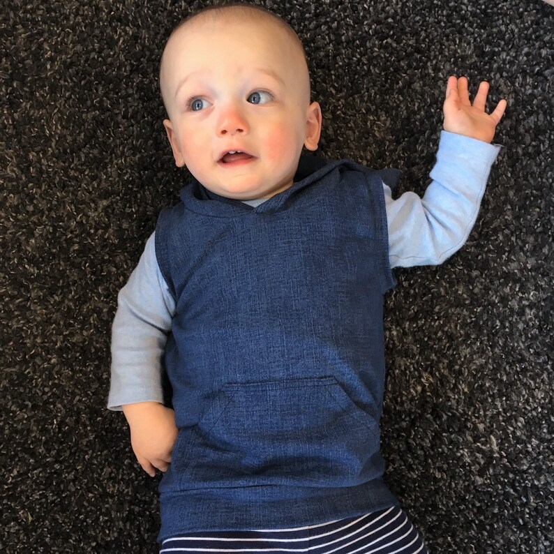 Sleeveless Hoodie Pattern PDF Sewing Pattern Childrens Vest Etsy