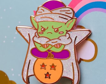 Grumpy Green Alien Pin