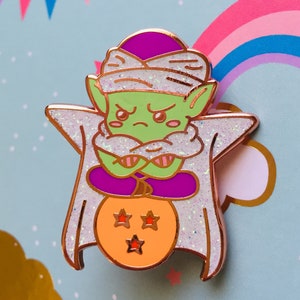 Grumpy Green Alien Pin