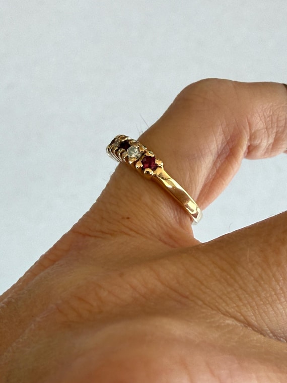 Round Ruby Round Natural Diamond Stacking Stackab… - image 5