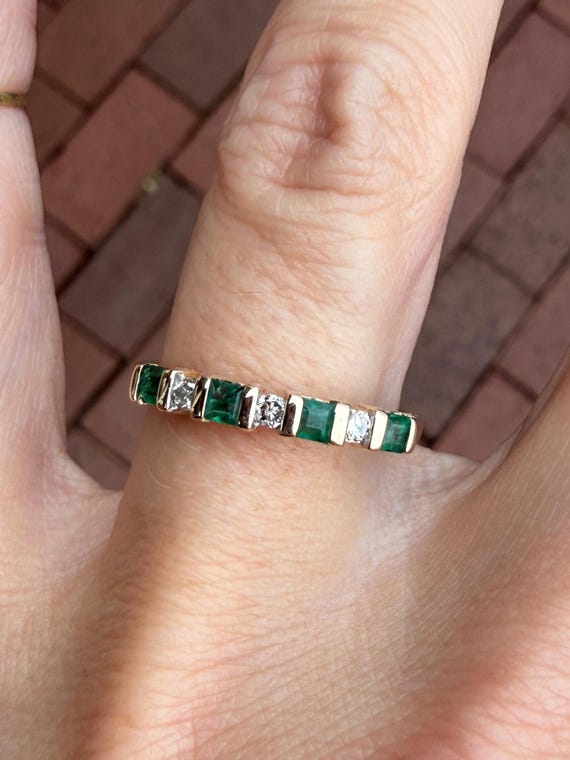Alternating Emerald Diamond Stacking Stackable Ba… - image 13