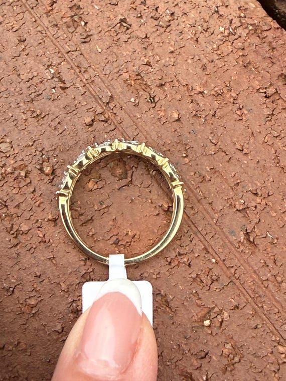 Natural Diamond 1/2ct Stacking Stackable Band Rin… - image 7