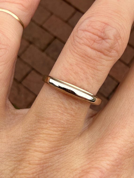 Unique Two Tone Stacking Stackable Anniversary We… - image 1