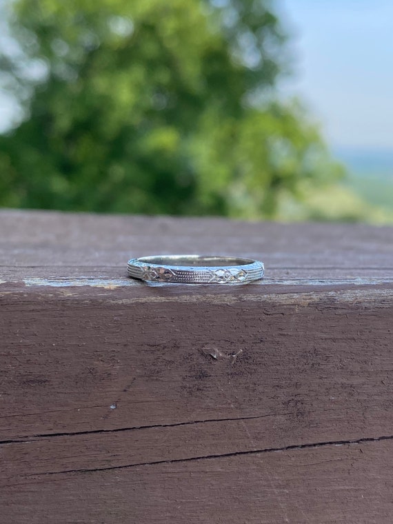 Engraved Eternity Stacking Stackable Wedding Anni… - image 3