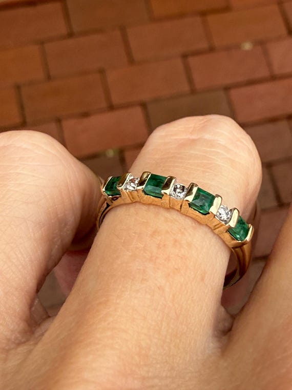 Alternating Emerald Diamond Stacking Stackable Ba… - image 16