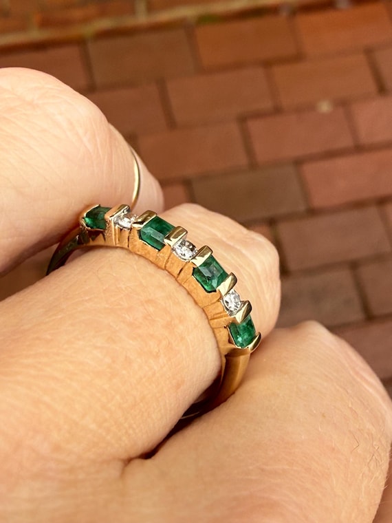Alternating Emerald Diamond Stacking Stackable Ba… - image 8