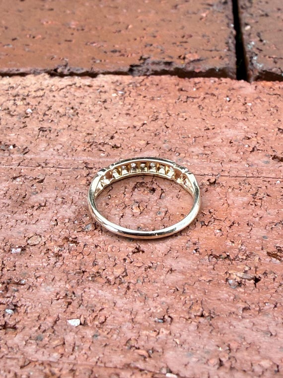 Antique Rose Cut Diamond Stacking Stackable Weddi… - image 6