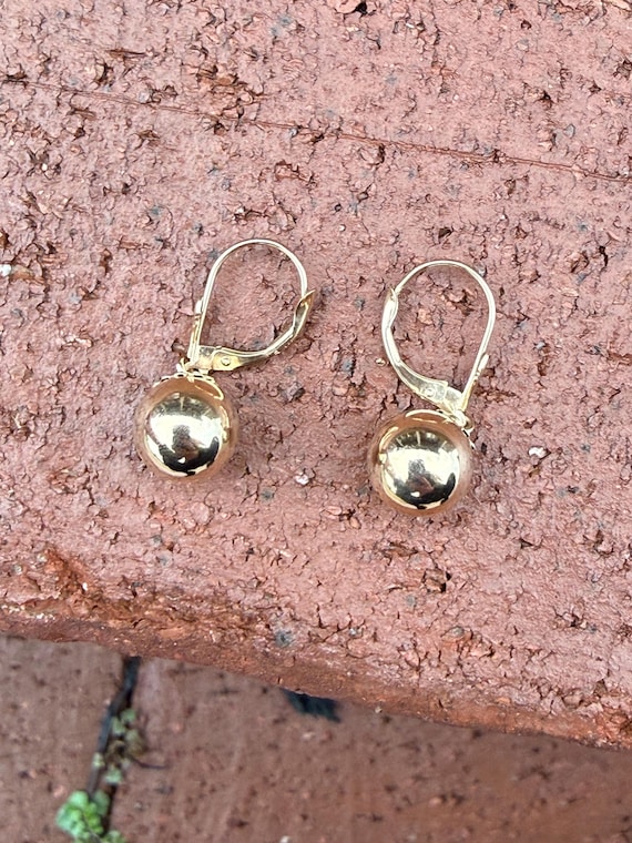 Classic Sphere Ball Circle Dangle Drop Leverback … - image 7