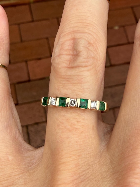 Alternating Emerald Diamond Stacking Stackable Ba… - image 3