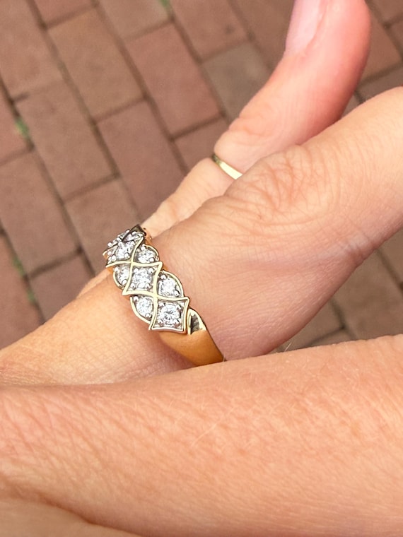 Natural Diamond 1/2ct Stacking Stackable Band Rin… - image 4