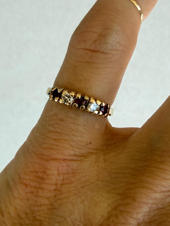 Round Ruby Round Natural Diamond Stacking Stackab… - image 6