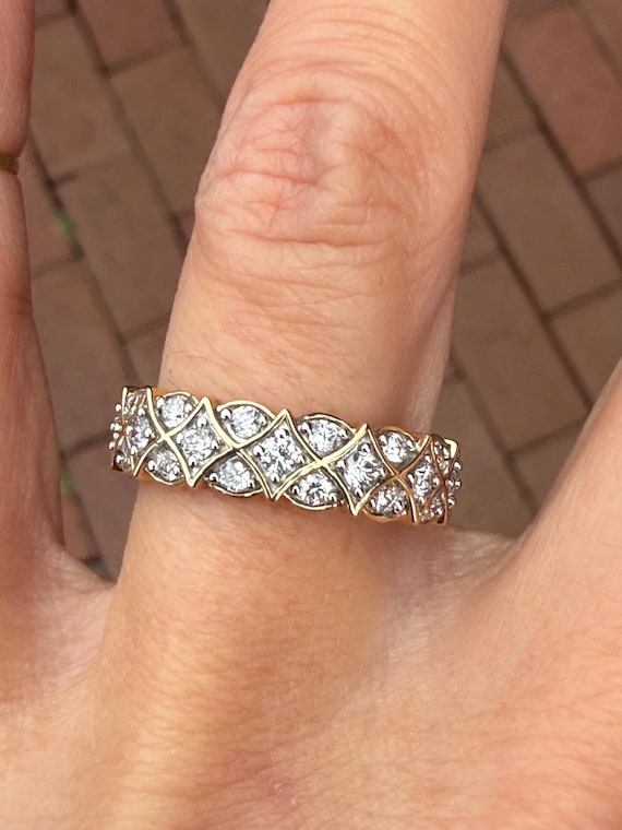 Natural Diamond 1/2ct Stacking Stackable Band Rin… - image 10