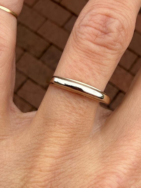 Unique Two Tone Stacking Stackable Anniversary We… - image 4