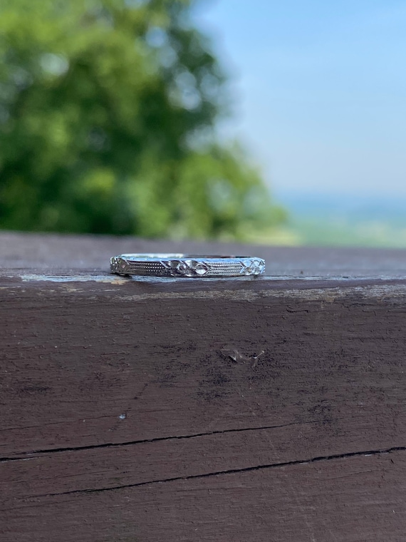 Engraved Eternity Stacking Stackable Wedding Anni… - image 6