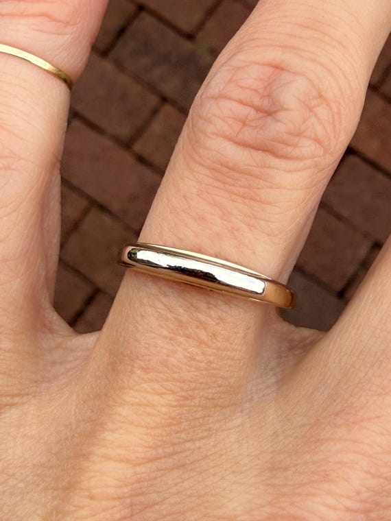 Unique Two Tone Stacking Stackable Anniversary We… - image 12