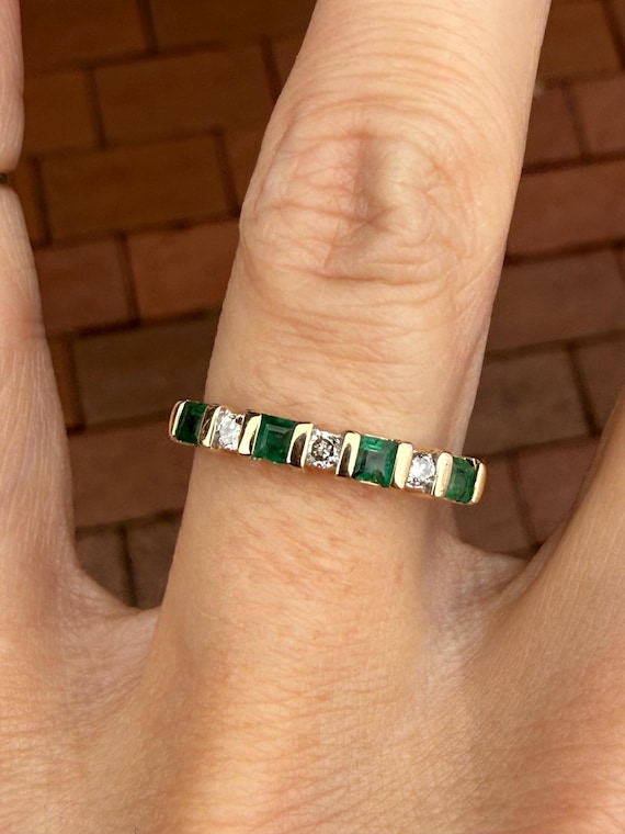 Alternating Emerald Diamond Stacking Stackable Ba… - image 4