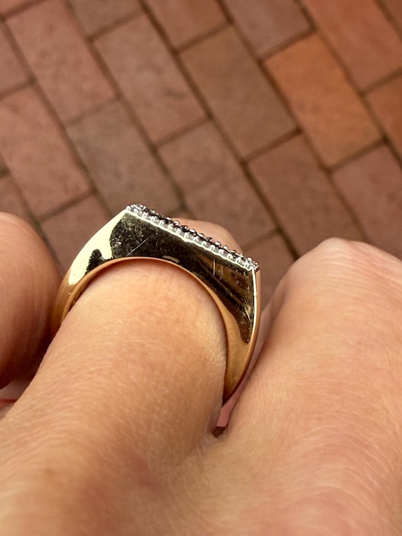 Black Diamond Stacking Stackable 10k Yellow Gold … - image 6