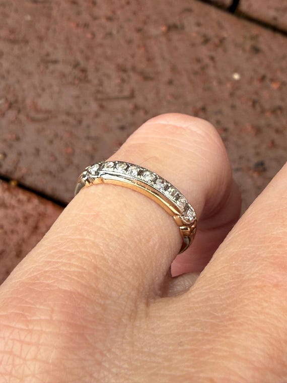 Antique Rose Cut Diamond Stacking Stackable Weddi… - image 11