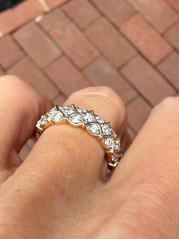 Natural Diamond 1/2ct Stacking Stackable Band Rin… - image 8